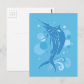 Segelfisch Postkarte (Vorne/Hinten)