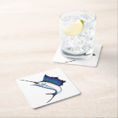 Segelfisch Rechteckiger Pappuntersetzer (Vor Ort)