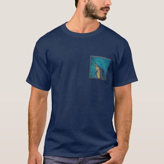 Segelfisch-T - Shirt-Inspektion. Bild T-Shirt (Vorderseite)