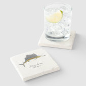 Segelfisch Untersetzer (Seitenansicht)