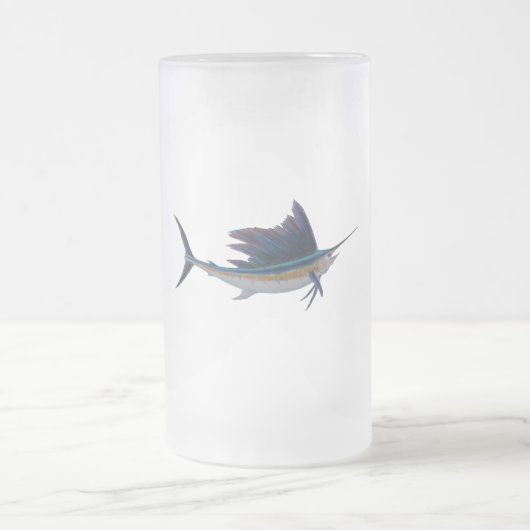 Segelfischbier-Tasse Mattglas Bierglas (Mittel)