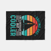 Segelfischer Vater Fleecedecke (Vorderseite (Horizontal))