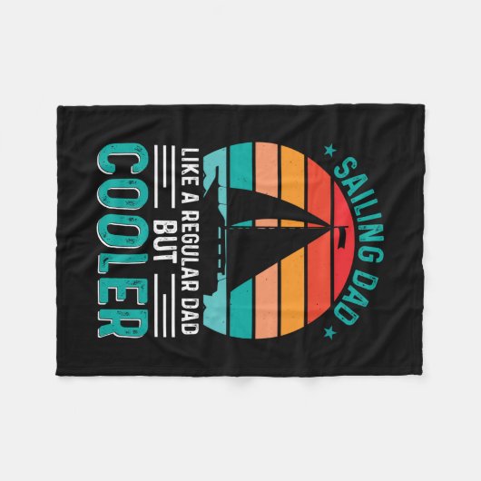 Segelfischer Vater Fleecedecke (Vorderseite (Horizontal))