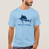 Segelfischtintenstift, der Kunstt-shirt zeichnet T-Shirt (Vorderseite)