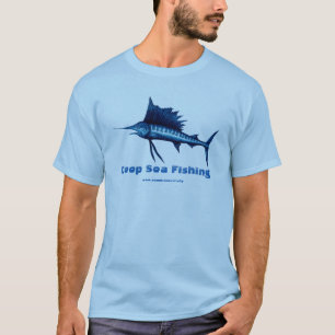 Segelfischtintenstift, der Kunstt-shirt zeichnet T-Shirt