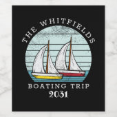 Segelfliegerische Familienurlaub Weinetikett (Einzelnes Label)