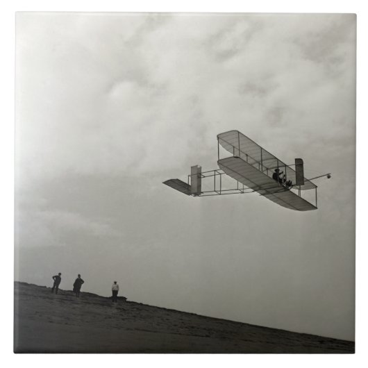 Segelflugtest Flug Luftfahrt Wright Brothers Fliese (Vorderseite)