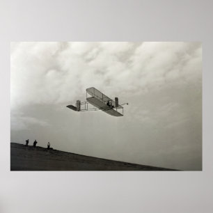 Segelflugtest Flug Luftfahrt Wright Brothers Poster