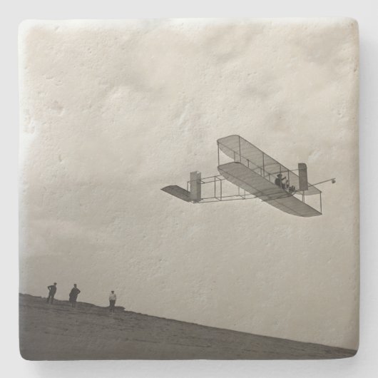 Segelflugtest Flug Luftfahrt Wright Brothers Steinuntersetzer (Vorderseite)