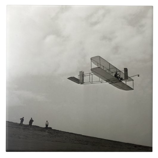 Segelflugtest Flugluftfahrt Wright-Brüder Fliese (Vorderseite)