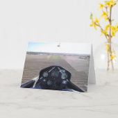 Segelflugzeug auf Endanflug Karte (Gelbe Blume)