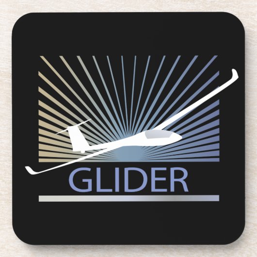 Segelflugzeug Getränkeuntersetzer (Vorderseite)