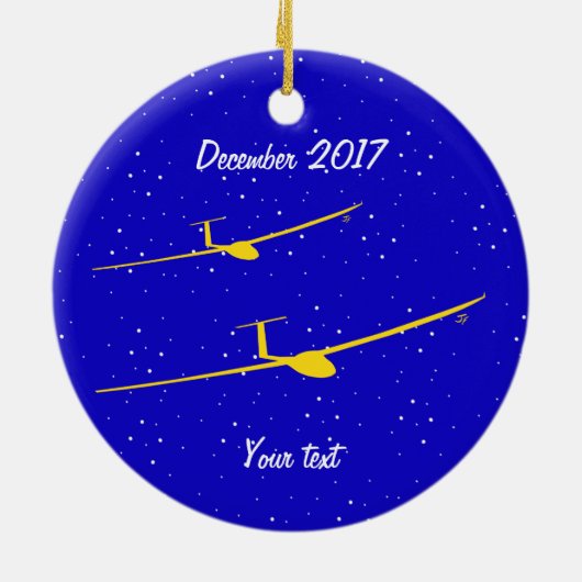 Segelflugzeug Keramikornament (Hinten)