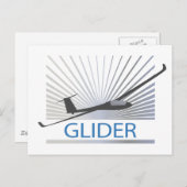 Segelflugzeug Postkarte (Vorne/Hinten)