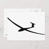 Segelflugzeug Postkarte (Vorne/Hinten)