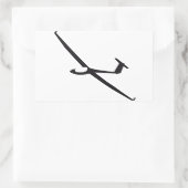 Segelflugzeug Rechteckiger Aufkleber (Tasche)