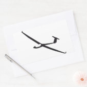 Segelflugzeug Rechteckiger Aufkleber (Umschlag)