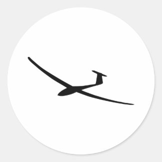 Segelflugzeug Runder Aufkleber