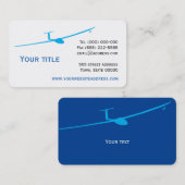 Segelflugzeug Visitenkarte (Vorne/Hinten)