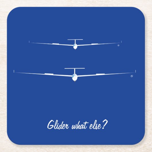 Segelflugzeug - was sonst? rechteckiger pappuntersetzer (Vorderseite)