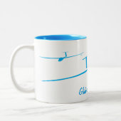 Segelflugzeug was sonst? zweifarbige tasse (Links)