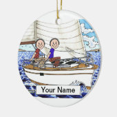 Segelfreunde - Männer und Männer Keramik Ornament (Links)