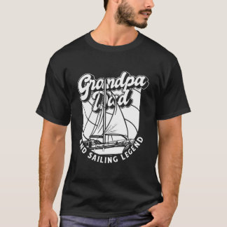 Segelgroßvater Boot Kapitän Segelboot Segeln G T-Shirt