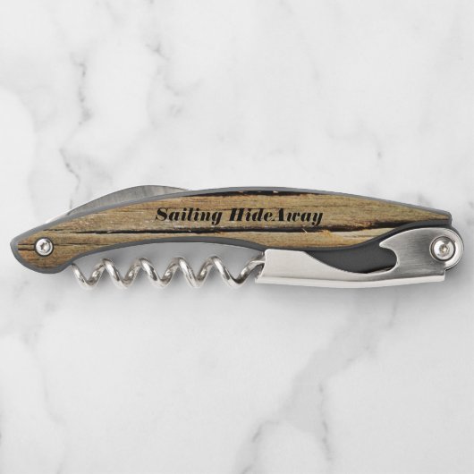SegelhideAway Custom Wein Flaschenöffner Kellnermesser (Rückseite)