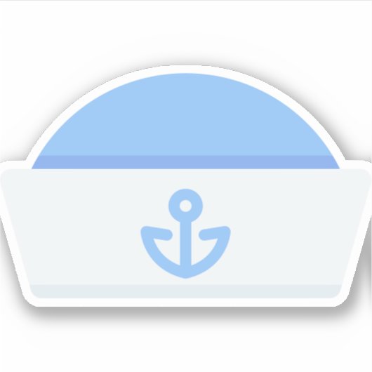 Segelhut Aufkleber (Vorderseite)