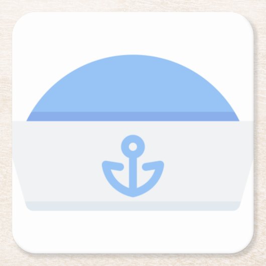 Segelhut Rechteckiger Pappuntersetzer (Vorderseite)