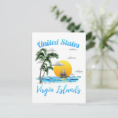 Segelinseln der U.S. Jungfrau Postkarte (Stehend Vorderseite)