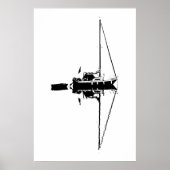 Segeljacht in ruhiger See reflektiert Poster (Vorne)