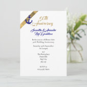 Segeljubiläum 50. Hochzeit Einladung (Stehend Vorderseite)