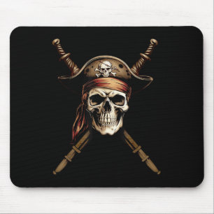 Segelkapitän Piratenflagge Totenkopf Kreuzknochen Mousepad