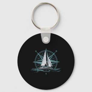 Segelkatamaran-Boot Comp Rose Nautical Geschenk Schlüsselanhänger