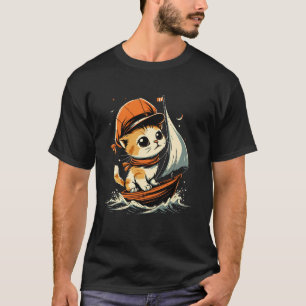 Segelkatze auf Segeln T-Shirt