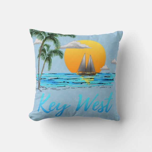 Segelkey West Florida Kissen (Vorderseite)