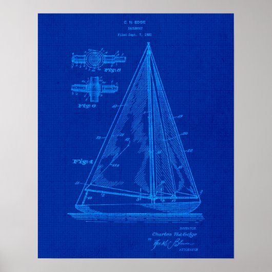 Segelkonzept Nr. 5 Nautical Themed Geschenk Poster (Vorne)