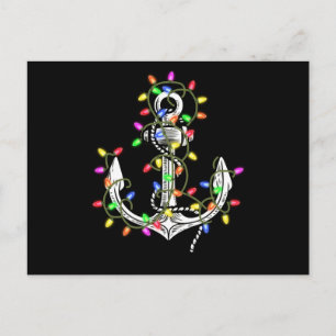 Segelkreuzfahrt mit Weihnachtsbeleuchtung Postkarte