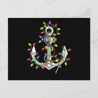 Segelkreuzfahrt mit Weihnachtsbeleuchtung Postkarte