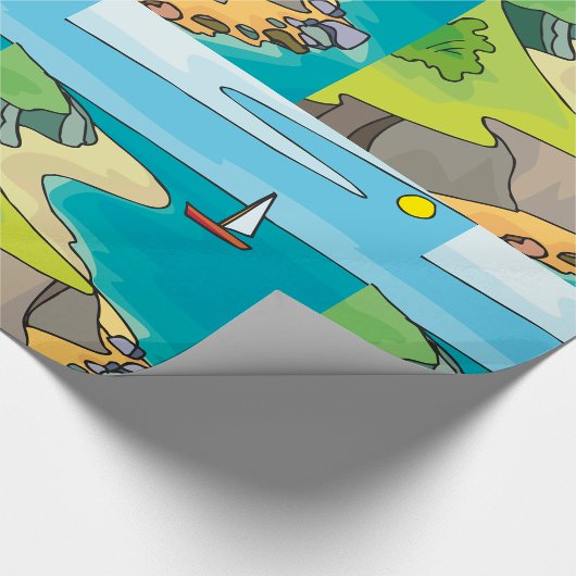 Segellandschaft Geschenkpapier