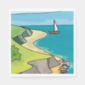 Segellandschaft Serviette (Vorderseite)