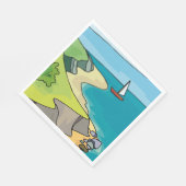 Segellandschaft Serviette (Ecke)