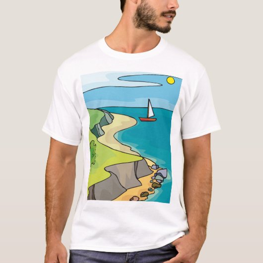 Segellandschaft T-Shirt (Vorderseite)