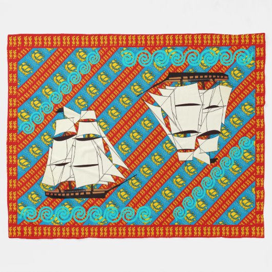 Segellionen Fleecedecke (Vorderseite (Horizontal))