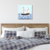 Segelmauer, Mayflower Ship Art, Leinwanddruck (Insitu (Schlafzimmer))