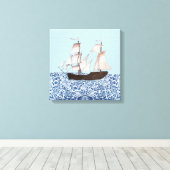 Segelmauer, Mayflower Ship Art, Leinwanddruck (Insitu (Holzboden))