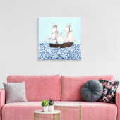 Segelmauer, Mayflower Ship Art, Leinwanddruck (Insitu (Wohnzimmer))