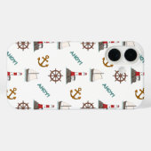 Segelmuster Farbe auf Weiß Case-Mate iPhone Hülle (Rückseite (Horizontal))