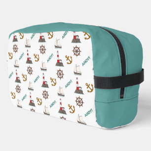 Segelmuster Farbe auf Weiß Waschbeutel